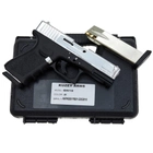 Стартовый пистолет Glock 17, KUZEY GN-19#1 Shiny Chrome Plating/Black Grips, Сигнальный пистолет под холостой патрон 9мм, Шумовой - изображение 4