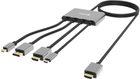 Kabel Sandberg USB Type-C - DisplayPort - micro-HDMI + mini-DisplayPort - 2 x HDMI 0.3 m Black (5705730509216) - obraz 4
