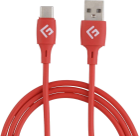Kabel Floating Grip LED USB Type-C - USB Type-A 0.5 m Red (5713474045006) - obraz 1