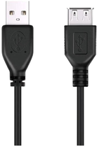 Kabel Aeroz USB Type-A - USB Type-A 1.5 m Black (5711336030177) - obraz 1