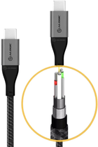 Kabel Alogic USB Type-C - USB Type-C 0.3 m Black (ULCC2030-SGR) - obraz 3