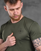 Тактическая потоотводящая футболка odin oliva герб L - изображение 7