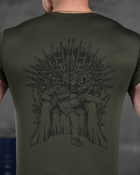 Тактическая потоотводящая футболка odin game олива L - изображение 5
