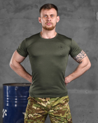 Тактическая потоотводящая футболка odin oliva герб XL - изображение 1