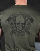 Тактическая потоотводящая футболка odin олива череп XXL - изображение 7