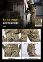 Бойові штани IDOGEAR G3 Combat Pants Multicam з наколінниками M - зображення 9