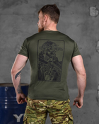 Тактическая потоотводящая футболка odin олива welcome 0 XXL - изображение 6