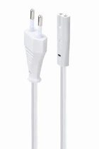 Кабель силовий Cablexpert PC-184-VDE-W, CEE7/16-C7, довжина 1.8 м, сертифікований VDE, 2*0.75 мм кв.