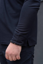 Поло с длинным мужским рукавом для ДСНС с липучками под шевроны темно-синий цвет ткань CoolPass 2XL - изображение 3