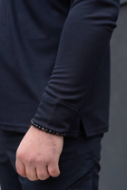 Поло с длинным мужским рукавом для ДСНС с липучками под шевроны темно-синий цвет ткань CoolPass XL - изображение 3