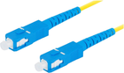 Patchcord optyczny Lanberg SM SC/UPC - SC/UPC Simplex G657a1 3 mm 10 m Yellow (FO-SUSU-SS11-0100-YE) - obraz 1