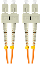 Оптичний патч-корд Lanberg MM SC/UPC - SC/UPC Duplex om2 3 мм 2 м Orange (FO-SUSU-MD21-0020-OG) - зображення 1