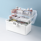 Аптечка, великий органайзер для медикаментів пластиковий білий MVM PC-16 M WHITE - зображення 9
