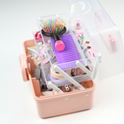Органайзер для медикаментов, для мелочей, для рукоделия, для заколок пластиковый розовый MVM PC-16 S PINK - изображение 14