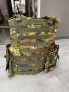 Плитоноска с подсумками - 6 шт, быстрый сброс, Italian Camo, образца НАТО, Molle, plate carrier molle placard - изображение 8