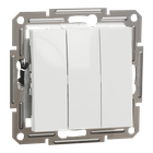 Выключатель 3-х клавишный ASFORA 83x83x43mm белый [EPH2170121] Schneider Electric