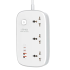 Удлинитель сетевой LDNIO SC3416 |2USB/2Type-C, 3Sockets. QC/PD, 65W/5A, 2m EU Plug| белый