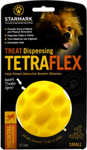 Іграшка для собак Starmark Dispensing Tetra Flex 7 см Yellow (0873199001758)