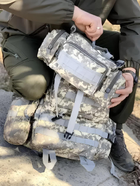 Тактический военный рюкзак 60 л Oxford 600D со стропами MOLLE и 3 подсумками Пиксель - изображение 5