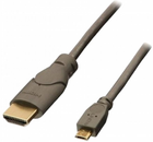 Кабель Lindy HDMI - micro-USB 0.5 м Black (4002888415651) - зображення 1