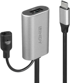 Kabel Lindy USB Type-C (wtyczka) - USB Type-A (gniazdo) 5 m (4002888432702) - obraz 1