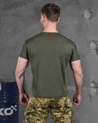 Тактична чоловіча потовідвідна футболка Піхота ВСУ M олива (85829) - зображення 4