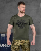 Тактична чоловіча потовідвідна футболка Піхота ВСУ XL олива (85829) - зображення 1