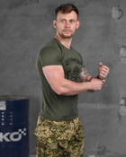 Тактическая мужская потоотводящая футболка Штурмовик S олива (85832) - изображение 2
