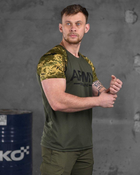 Тактическая мужская потоотводящая футболка ARMY M олива+пиксель (85810) - изображение 3