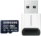 Karta pamięci Samsung PRO Ultimate microSDXC 512GB + adapter USB (8806094957242) - obraz 3