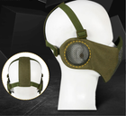 Захисна сітчаста маска на пів обличчя, маска для пейнтболу та страйкболу Khaki UKR - зображення 8