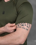 Мужская влагоотводящая футболка с Гербом Украины M хаки (14269) - изображение 2