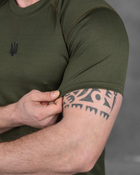 Мужская влагоотводящая футболка с Гербом Украины L хаки (14269) - изображение 2