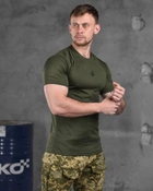 Мужская влагоотводящая футболка с Гербом Украины XL хаки (14269) - изображение 4