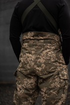 Чоловічі зимові брюки з підтяжками "Taslan" / Штани з утеплювачем Thermo-Loft піксель L - зображення 4