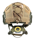 Балістичний шолом каска FAST Helmet NIJ IIIA оливковий і кавер мультикам - зображення 5
