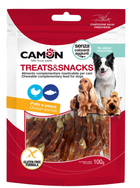 Ласощі для собак Camon Treats and Snacks Курячі рулетики з рибою 6-9 см 100 г (8019808224541) - зображення 1