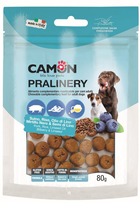 Przysmak dla psów Camon Pralinery z szynką jagodami i lnem 80 g (8019808227207) - obraz 1