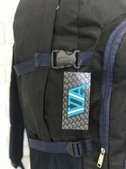 Рюкзак туристический VA T-02-3 65л, черный с синим - изображение 5