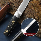 Нож туристический нескладной R. W. Loveless Marble M390 (длинна 175 мм, в кожаном чехле) - изображение 4