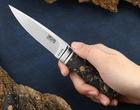 Нож туристический нескладной R. W. Loveless Marble M390 (длинна 175 мм, в кожаном чехле) - изображение 6