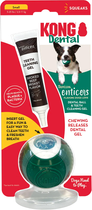 Piłka dentystyczna + żel Tropiclean Kong Dental Ball & Teeth Cleaning Gel dla psów 2-11 kg (0645095005877) - obraz 1