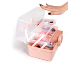 Органайзер для медикаментов, для мелочей, для рукоделия, для заколок пластиковый розовый MVM PC-16 S PINK - изображение 12