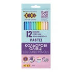 Набор цветных карандашей Zibi Kids Line Pastel 12 шт пастельные цвета (ZB.2470)