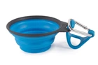 Миска дорожная складная Dexas Travel Cup with Bottle Holder & Carabiner, 240 мл, голубая