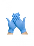 Перчатки нитриловые Zarys easyCARE голубые M 1 пара - изображение 1