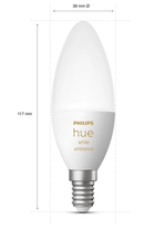 Inteligentna żarówka Philips Light Bulb E14 5.2 W HUE świeczka (929002294403/8719514356658) - obraz 3