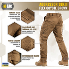 M-Tac брюки Aggressor Gen II Flex Coyote Brown 40/36 - изображение 5
