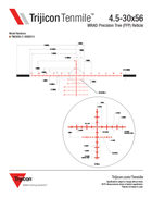 Приціл оптичний TRIJICON Tenmile 4.5-30x56 Red/Green MRAD Precision Tree FFP - зображення 5