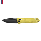 Нож Tb Outdoor "CAC", Nitrox, жёлтый, гладк.заточка, гладк.PA6, стропорез, штопор,стеклобой - изображение 1
